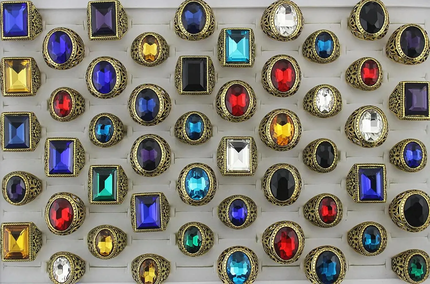Wholesale Unisex Rings 32pcs Mixed Lots Assorted Retro Alloy Ring