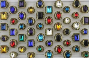 Wholesale Unisex Rings 32pcs Mixed Lots Assorted Retro Alloy Ring