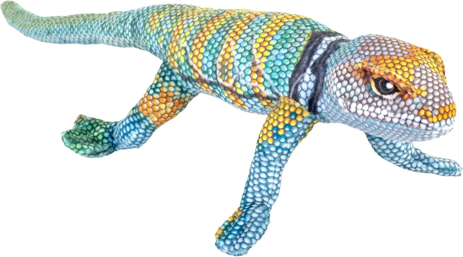 Wild Republic Coilkins Collared Lizard, Stuffed Animal, 12 Inch, Plush Toy, Fill is Spun Recycled Water Bottles
