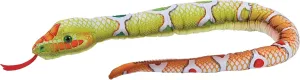 Wild Republic Vibe Brights Snake Green, Light and Sound, 54 inches, Gift for Kids, Plush Toy, Fill is Spun Recycled Water Bottles