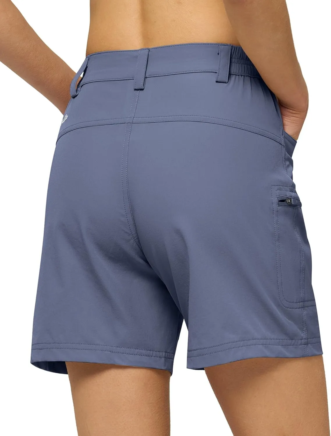 Willit Women's 7" Hiking Golf Shorts Stretch Qucik Dry with Cargo Pockets Water Resistant Outdoor Summer