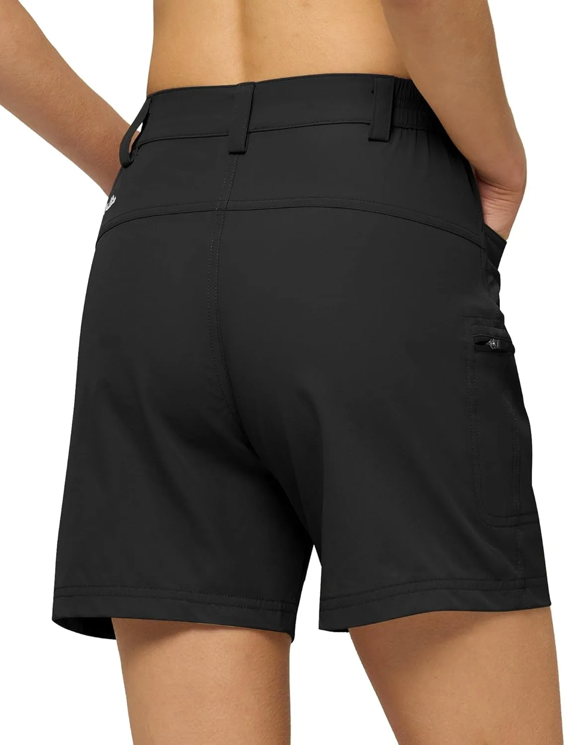 Willit Women's 7" Hiking Golf Shorts Stretch Qucik Dry with Cargo Pockets Water Resistant Outdoor Summer