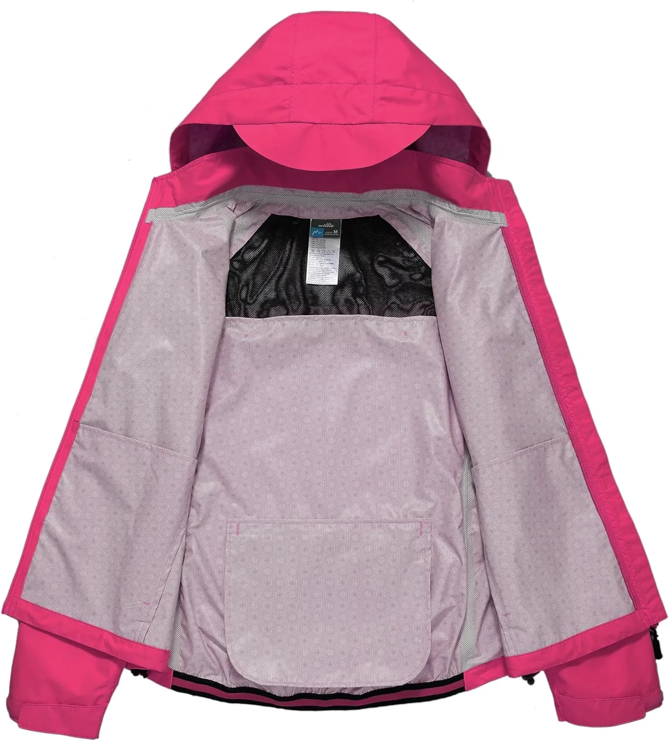 Willit Women's Cycling Running Jackets Rain Windproof Jackets Lightweight Windbreaker Bike Hiking Jacket Packable Hooded