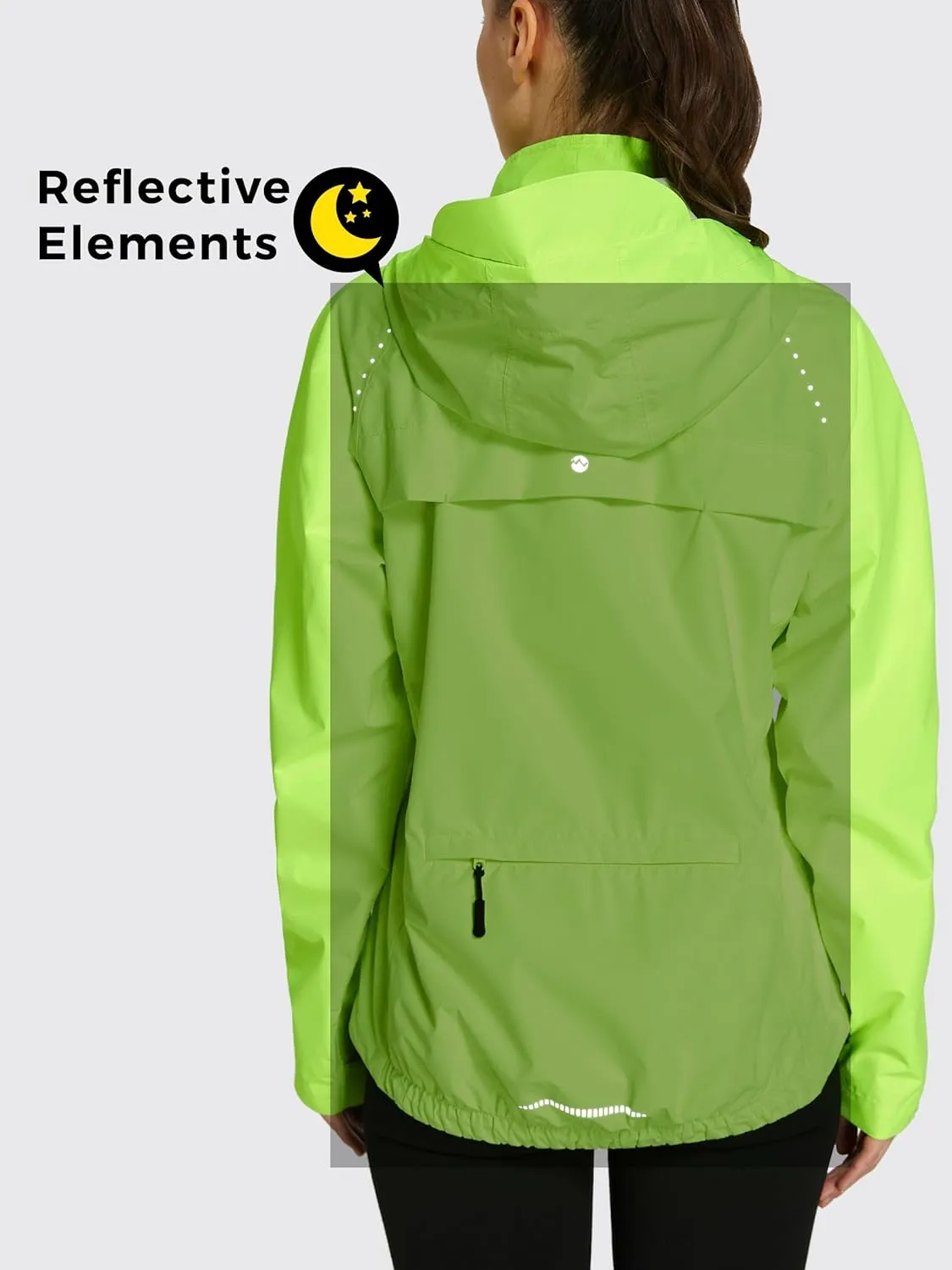 Willit Women's Cycling Running Jackets Rain Windproof Jackets Lightweight Windbreaker Bike Hiking Jacket Packable Hooded