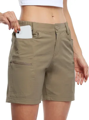 Willit Women's Shorts Hiking Cargo Golf Shorts Outdoor Summer Stretch Shorts with Pockets Water Resistant