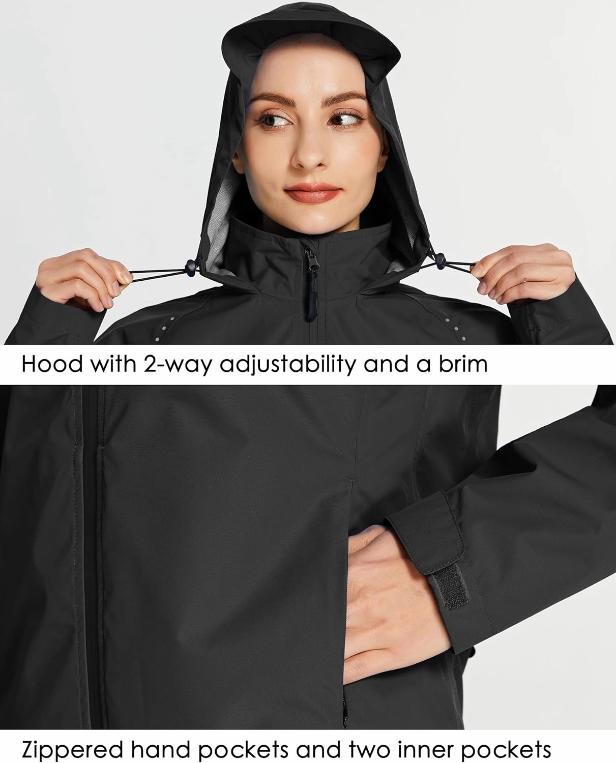 Willit Women's Cycling Running Jackets Rain Windproof Jackets Lightweight Windbreaker Bike Hiking Jacket Packable Hooded