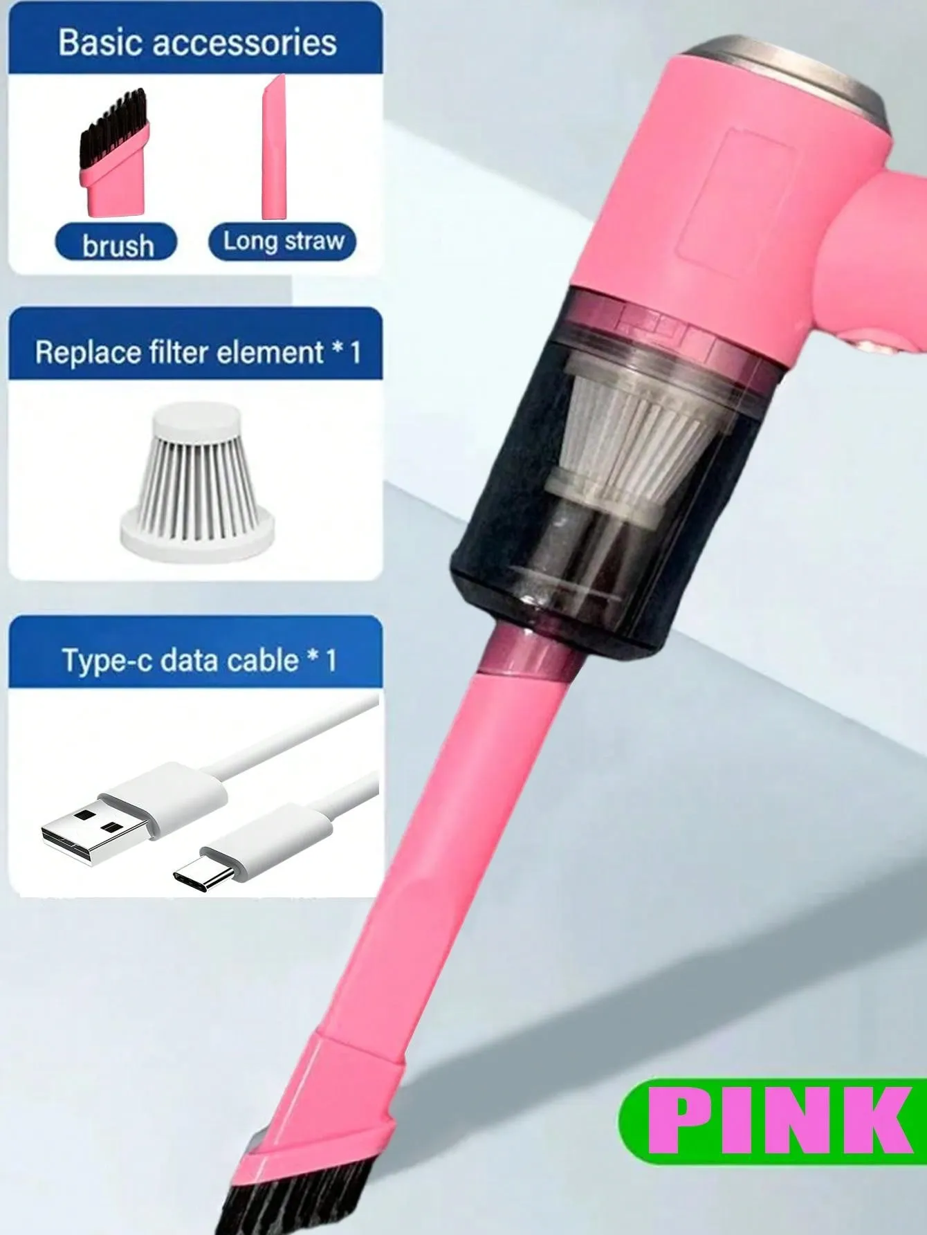 Wireless Hand-Held Vehicle Vacuum Handheld Cordless Handheld Blowers Mini Vacuum Cleaner For Home And Car Super Suction Power Can Be Used For Computerized Cleaning Of Crevices In Car Interiors At Home