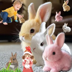 Wollerahorizons Bunny, Wollera Horizons My Realistic Bunny Toy, Kalbooz Realistic Bunny, Interactive Bunny Realistic Bunny - Jumping, Twitching, and Shaking Ears (Brown)