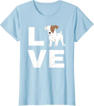 Womens I Love My Jack Russell Dog Puppy Pet Lover Gift T-Shirt