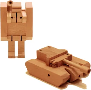 WooBot - Wooden Robot Transforms into a Tank