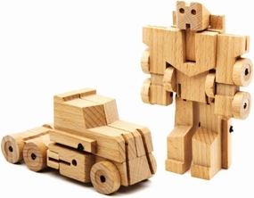 WooBot - Wooden Robot Transforms into a Truck