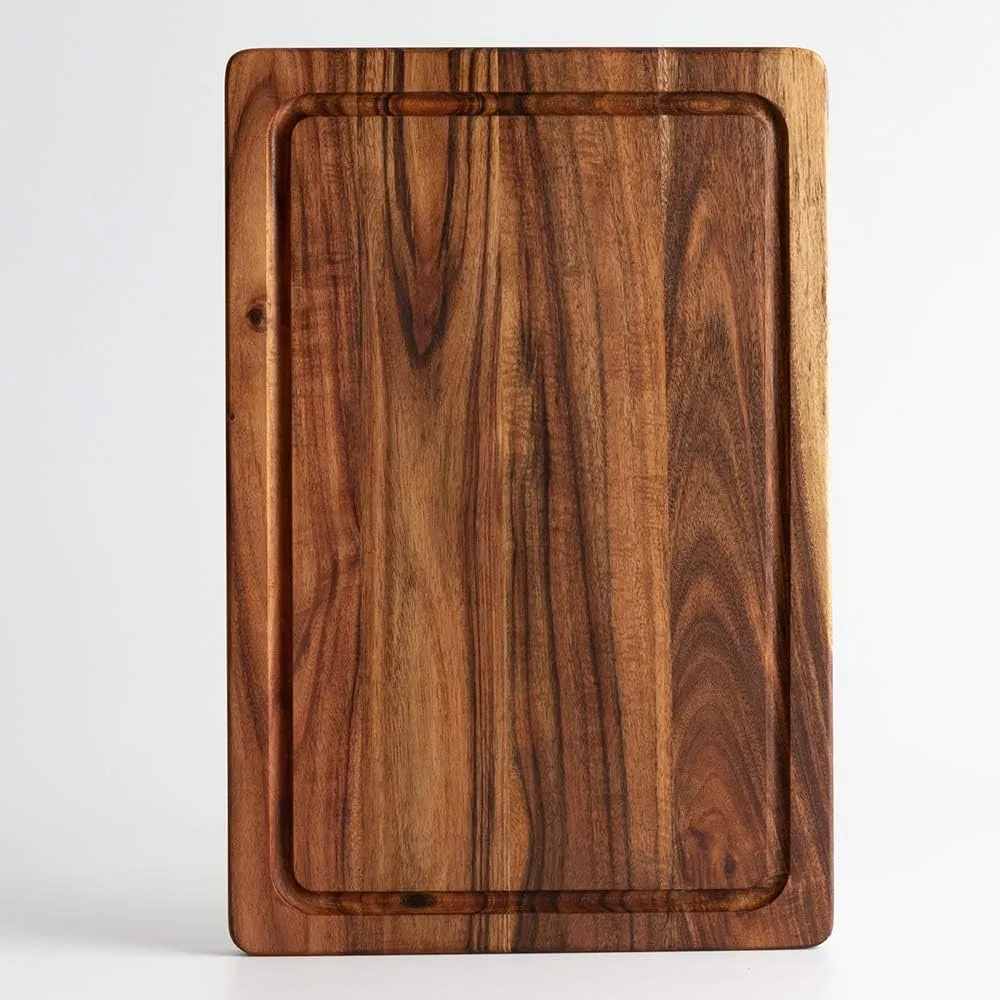 Wooden Cutting Board for Kitchen Acacia Wood Chopping Board serving board for Meat, Vegetables, Fruit and Cheese board large size 15x10 Inches cutting boards