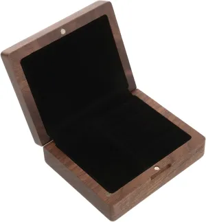 Wooden Jewelry Box with Velvet Lining for Engagement Necklaces and Earrings Storage Elegant Walnut Design Mini for Wedding Ceremonies and Jewelry Organization