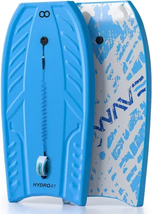 WOOWAVE Bodyboard 41 inch for Kids and Adults Body Board with EPS Core, XPE Deck, HDPE Slick Bottom, Coming with Coiled Wrist Leash for All Surfing Levels Surfers