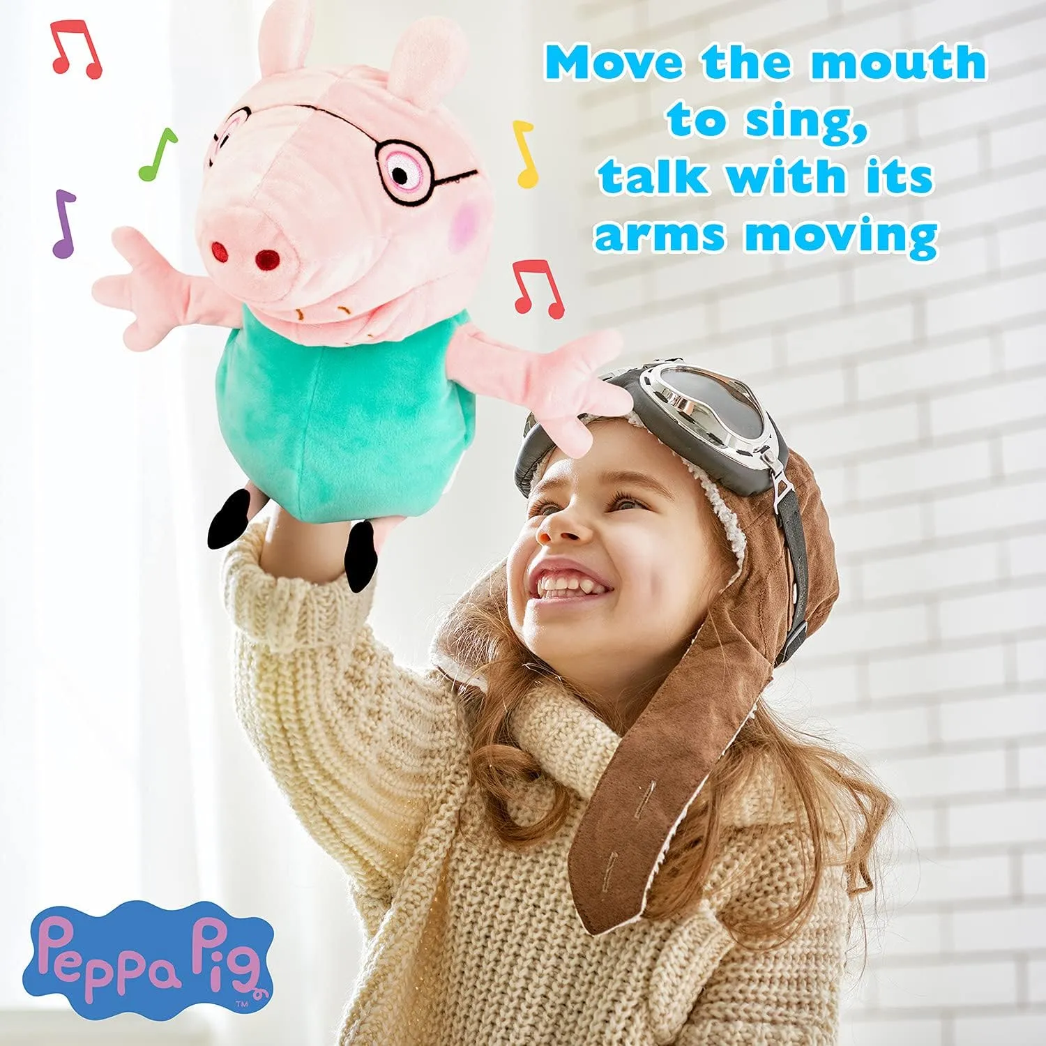 WowWee Peppa Pig Puppets - Daddy Pig, Multicolor