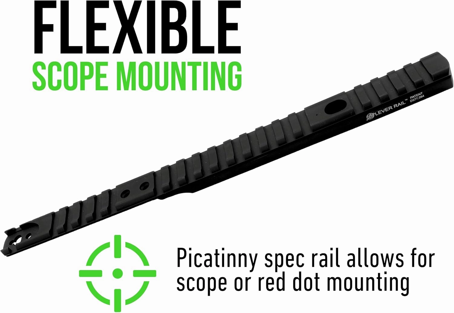 XS SIGHTS Marlin Optic Mounts & Ghost Ring, Fits Marlin Lever Carbines, Easy Install Picatinny Rail & Ghost Ring w/White Stripe Front Post (Marlin 1894, 1895, 336, 308MX, 30AS, 336 35 Rem)
