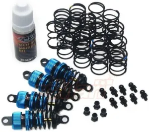Yeah Racing Shock-Gear 50mm Damper Set for 1/10 RC Touring M-Chassis Car Blue #DSG-0050BU