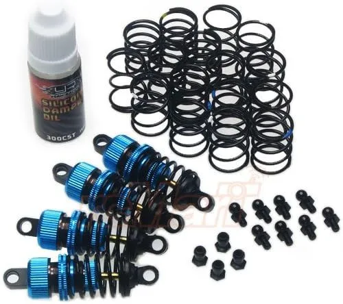 Yeah Racing Shock-Gear 50mm Damper Set for 1/10 RC Touring M-Chassis Car Blue #DSG-0050BU