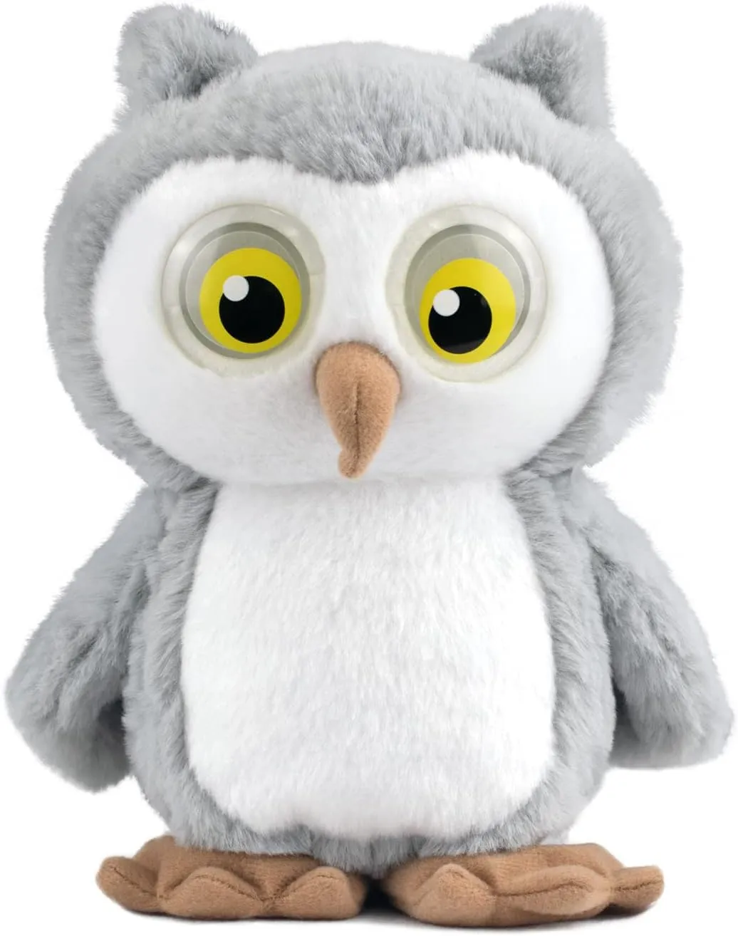 YH YUHUNG Walking and Talking Owl Plush Toy, Owl Repeats What You Say, Walking Pets Owl with Lights Up Eyes, Clear Voice Interactive Owl Stuffed Animal Toys for 3 Year Old Girls and Boys and Up(Gray)