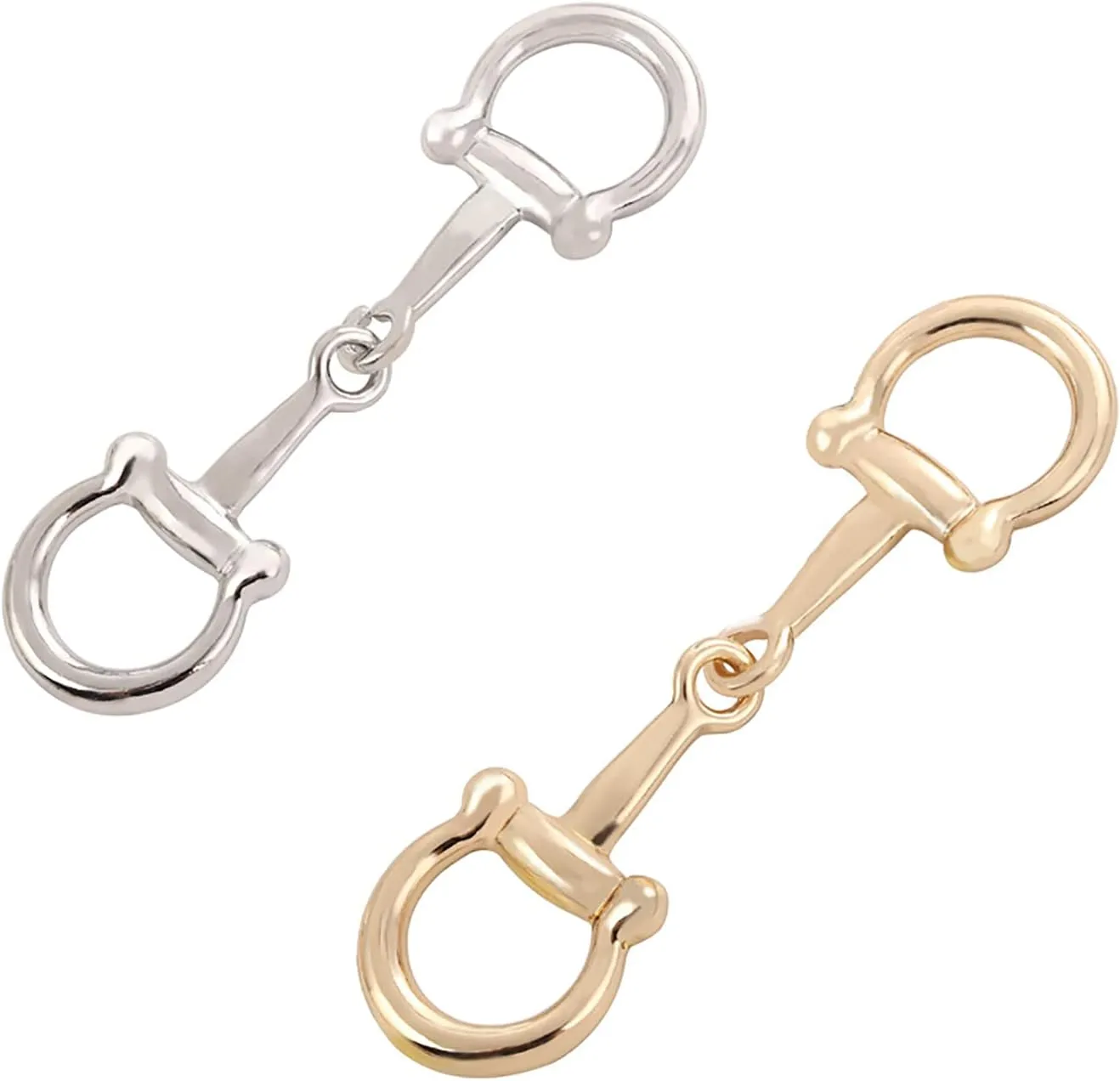 YLYSLFC 2Pcs Simple and Elegant Horsebit Silk Scarf Buckle Ring Scarf Rings for Women