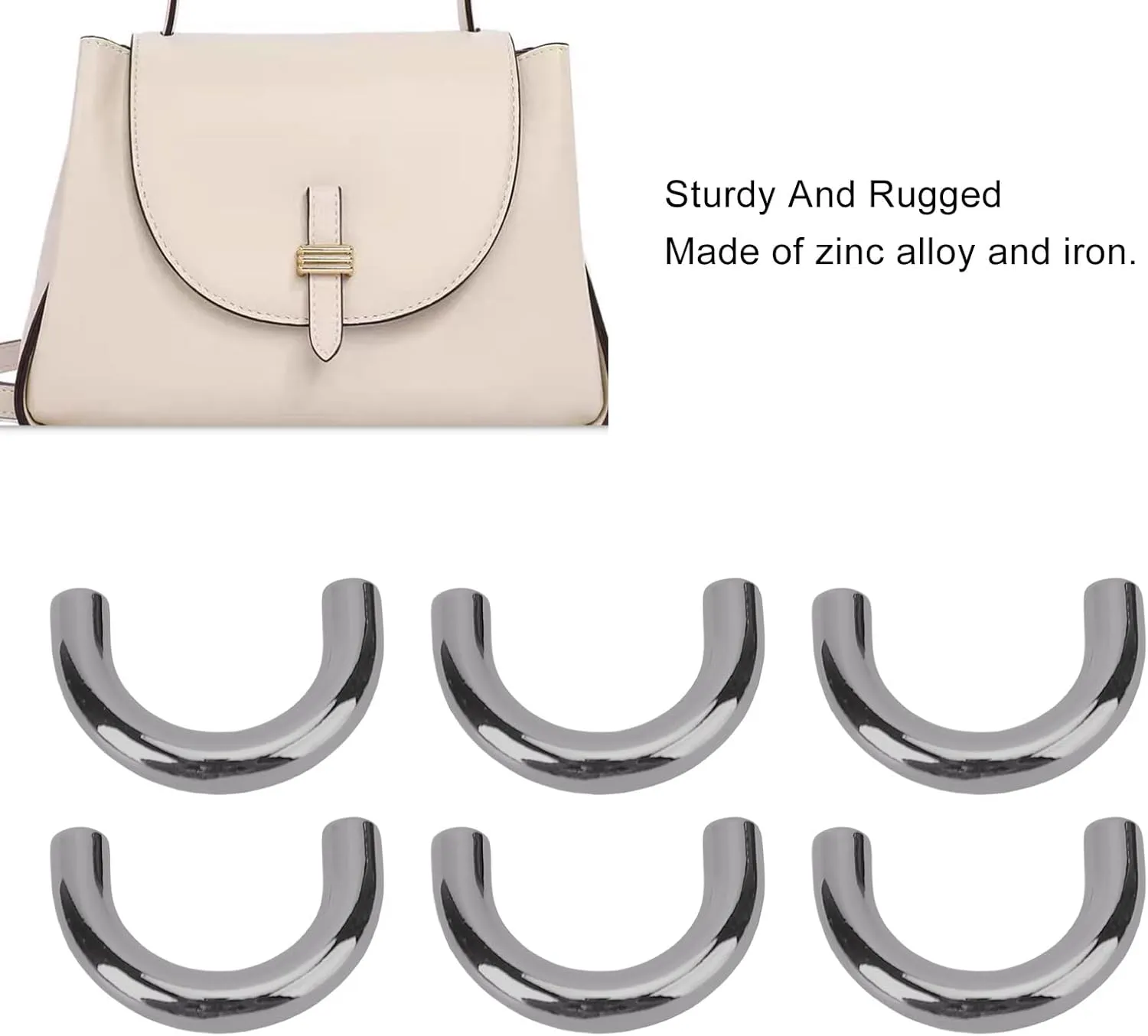 Yosoo D Ring Buckle Zinc Alloy Iron Electroplating Arch Bridge D Ring for Handbag Wallet Necklace Jewelry Zinc Alloy Iron