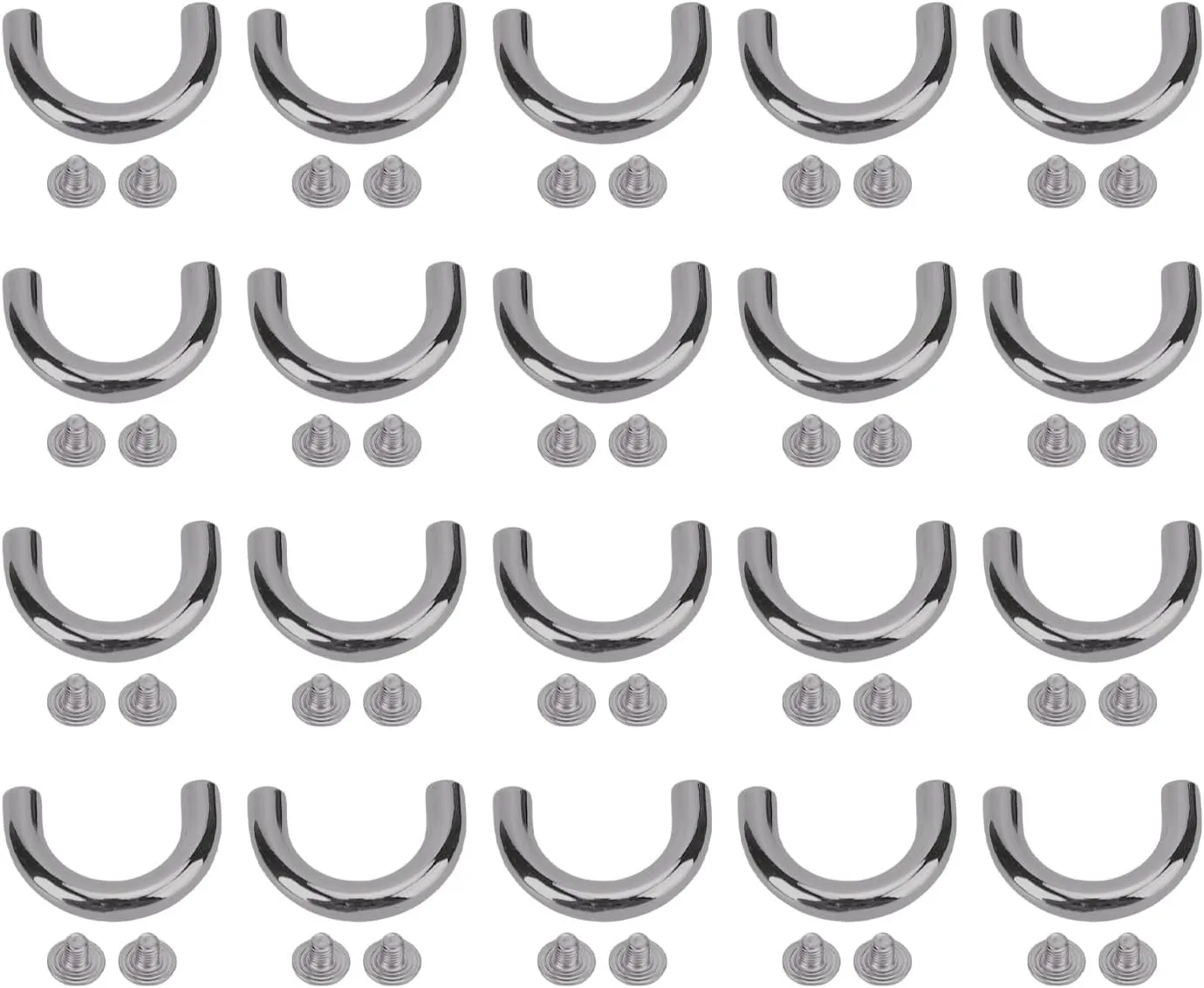 Yosoo D Ring Buckle Zinc Alloy Iron Electroplating Arch Bridge D Ring for Handbag Wallet Necklace Jewelry Zinc Alloy Iron