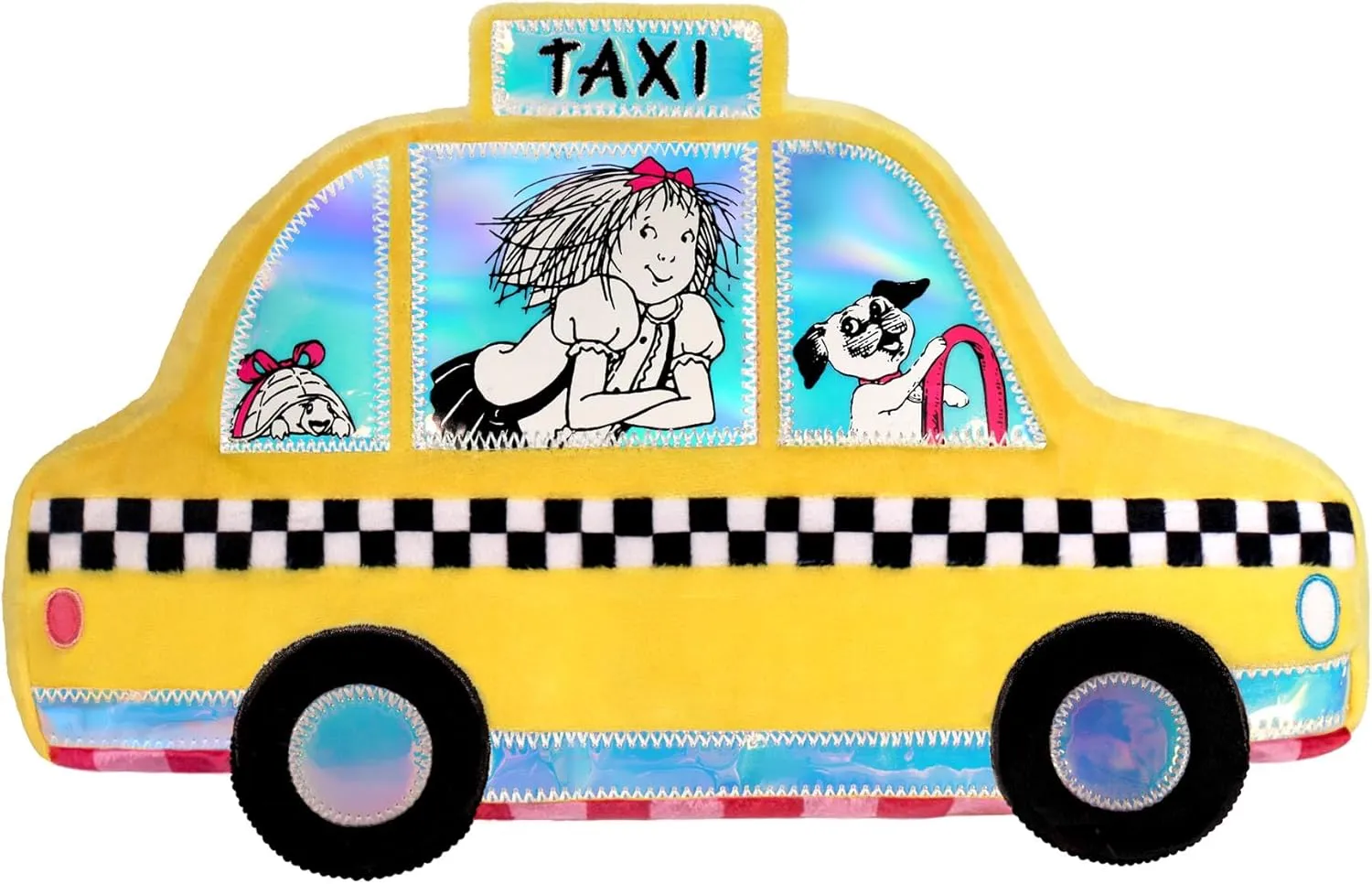 YOTTOY Eloise Collection | Eloise Taxi Plush Pillow- Soft Stuffed Pillow Décor Gift for Kids - 15” L