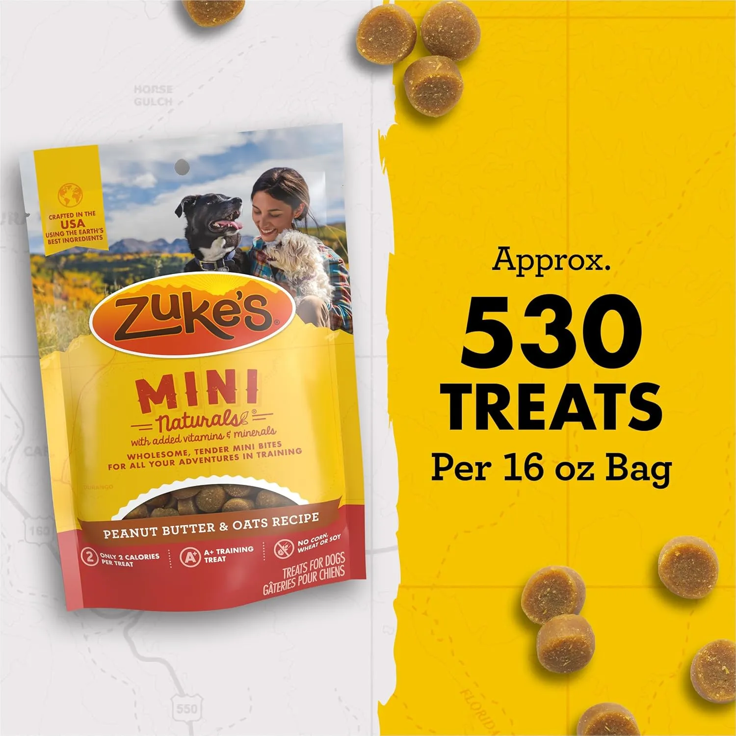 Zuke’s Mini Naturals Dog Training Treats for Dogs, Pet Treats made with Real Peanut Butter, 16 oz. Resealable Pouch - 16 oz. Bag