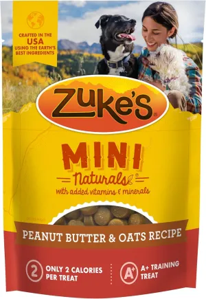 Zuke’s Mini Naturals Dog Training Treats for Dogs, Pet Treats made with Real Peanut Butter, 16 oz. Resealable Pouch - 16 oz. Bag
